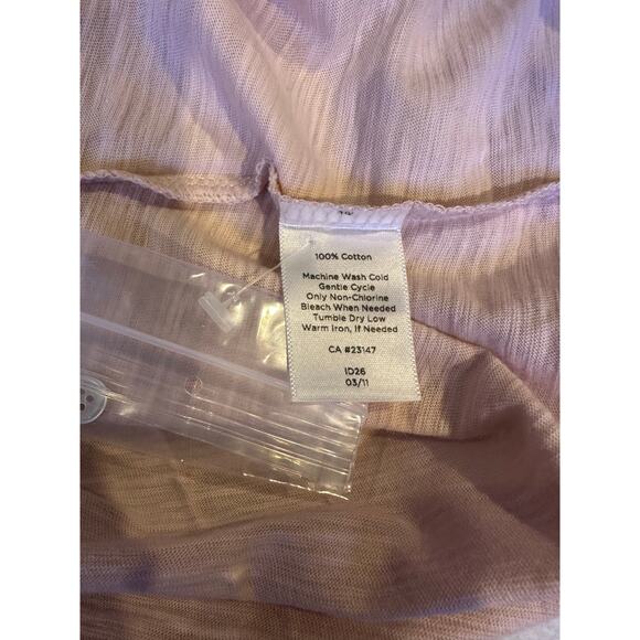 NWT Talbots 1x plus women 100% cotton pink knit henley cottage beachy romantic - Picture 8 of 8